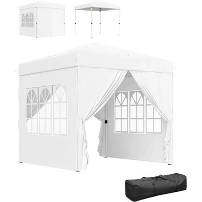 Gazebo Plegable Blanco 2,5x2,5m - Carpa Exterior UV Outsunny Gazebo Plegable Blanco 2,5x2,5m - Carpa Exterior UV Outsunny