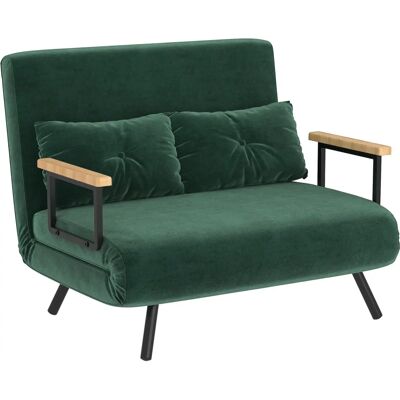 Sofá-Cama HOMCOM - Encosto Ajustável - 2 Lugares Sofá-Cama HOMCOM - Encosto Ajustável - 2 Lugares