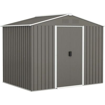 Cobertizo de jardín de Outsunny de acero galvanizado - 236x174x190 cm Cobertizo de jardín de Outsunny de acero galvanizado - 236x174x190 cm