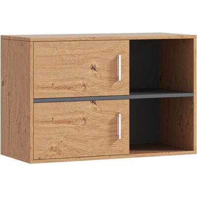 HOMCOM - Armario de pared - Natural - 80x35x57.5 cm - mueble de baño HOMCOM - Armario de pared - Natural - 80x35x57.5 cm - mueble de baño