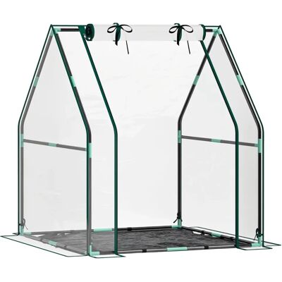 Invernadero Pequeño Outsunny con Base de Tela PE Impermeable - Mini Invernadero Invernadero Pequeño Outsunny con Base de Tela PE Impermeable - Mini Invernadero