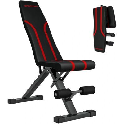 SPORTNOW Banco de Pesas Ajustable Plegable Abdominales - Banco de Ejercicios SPORTNOW Banco de Pesas Ajustable Plegable Abdominales - Banco de Ejercicios