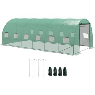 Outsunny - 6x3x2m túnel - Verde - Estufa Outsunny - 6x3x2m túnel - Verde - Estufa