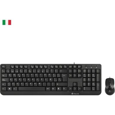 NGS Cocoa Kit - QWERTY - Nero - Tastiera e Mouse NGS Cocoa Kit - QWERTY - Nero - Tastiera e Mouse