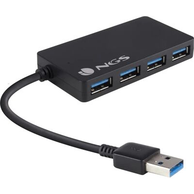 NGS iHub 3.0 USB 3.2 Gen 1 5000 Mbit/s Preto NGS iHub 3.0 USB 3.2 Gen 1 5000 Mbit/s Preto