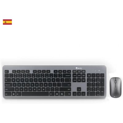 Conjunto de Teclado e Mouse Sem Fio NGS MATRIXKIT QWERTY Espanhol Conjunto de Teclado e Mouse Sem Fio NGS MATRIXKIT QWERTY Espanhol