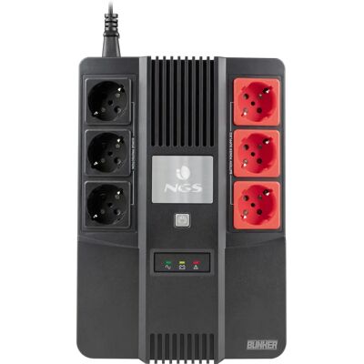 NGS Fortress Bunker UPS - 600VA 360W - Avbrottsfri strömförsörjning NGS Fortress Bunker UPS - 600VA 360W - Avbrottsfri strömförsörjning