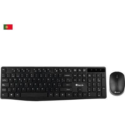 Kit NGS Allure - Clavier et Souris sans fil QWERTY, Noir - Publicité Kit NGS Allure - Clavier et Souris sans fil QWERTY, Noir - Publicité