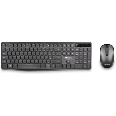 Conjunto sem fio de teclado e mouse NGS Hype - Preto Conjunto sem fio de teclado e mouse NGS Hype - Preto