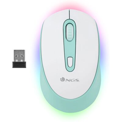 Mouse Bluetooth Sem Fio NGS SMOG MINT-RB - Ambidextro - 2400 DPI - Gaming Mouse Bluetooth Sem Fio NGS SMOG MINT-RB - Ambidextro - 2400 DPI - Gaming
