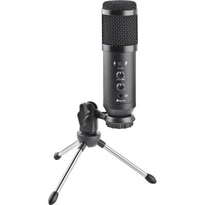 Microfone NGS GMICX-110 Preto - Redução de ruído & USB Microfone NGS GMICX-110 Preto - Redução de ruído & USB