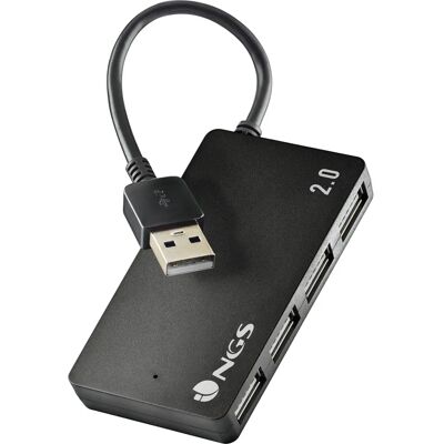 Hub USB NGS IHUB4 TINY - Preto - 4 Portas Hub USB NGS IHUB4 TINY - Preto - 4 Portas