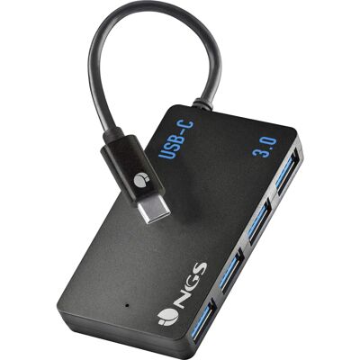 NGS IHUB4 USB 3.2 Gen 1 4-Port Hub - USB-C, Schwarz NGS IHUB4 USB 3.2 Gen 1 4-Port Hub - USB-C, Schwarz
