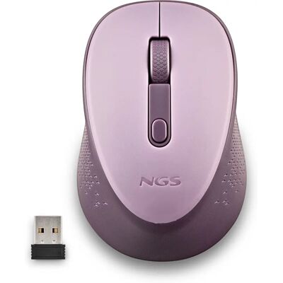 Vezeték nélküli optikai egér NGS Dew Lilac - 1600 DPI - Mindkét kézre való Vezeték nélküli optikai egér NGS Dew Lilac - 1600 DPI - Mindkét kézre való