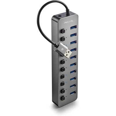NGS IHUB10 USB Hub - 10 Portas, Cinza NGS IHUB10 USB Hub - 10 Portas, Cinza