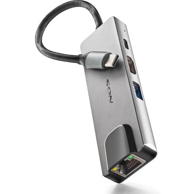 NGS HUB-0140 USB-C Hub - 4K HDMI, Gigabit Ethernet, Aluminium NGS HUB-0140 USB-C Hub - 4K HDMI, Gigabit Ethernet, Aluminium