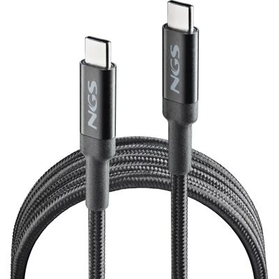 Cable USB NGS KNOT 65W-3 - USB 2.0 - 3m - Negro Cable USB NGS KNOT 65W-3 - USB 2.0 - 3m - Negro