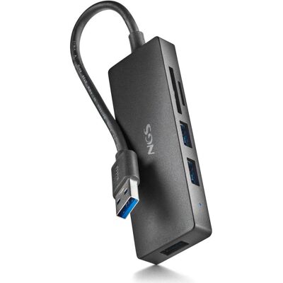 NGS Hub USB 3.2 Gen 1 - Hub compact 5 ports pour PC & Mac NGS Hub USB 3.2 Gen 1 - Hub compact 5 ports pour PC & Mac