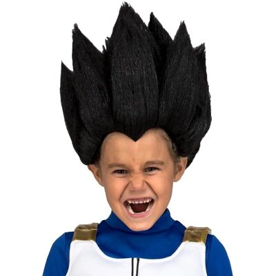 Parrucca Vegeta per bambini di Dragon Ball - Poliestere - Lavaggio a mano - Taglia unica Parrucca Vegeta per bambini di Dragon Ball - Poliestere - Lavaggio a mano - Taglia unica