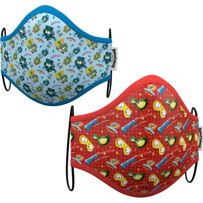 Super Zings Wielorazowa maseczka z tkaniny dla dzieci 3-5 lat Super Zings Wielorazowa maseczka z tkaniny dla dzieci 3-5 lat