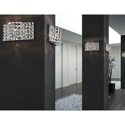 Lámpara de Pared Onda de Schuller Cromo G9 - Cristal, 13x8x25 cm Lámpara de Pared Onda de Schuller Cromo G9 - Cristal, 13x8x25 cm