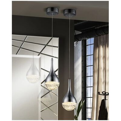 Schuller Elie Chrome Crystal Ceiling Pendant - Ceiling Pendant Schuller Elie Chrome Crystal Ceiling Pendant - Ceiling Pendant