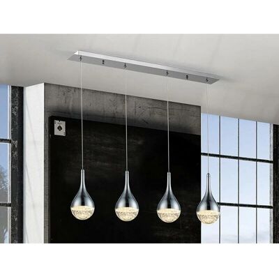 Schuller Elie LED Ceiling Pendant - Chrome Crystal Bubble Effect Schuller Elie LED Ceiling Pendant - Chrome Crystal Bubble Effect