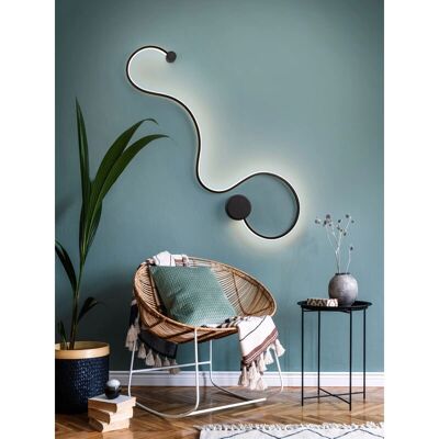 Lámpara de Pared LED Integrada Grafos - Negro Lámpara de Pared LED Integrada Grafos - Negro