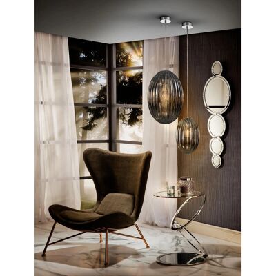 Schuller Ovila Pendant Light with Large Grey Shade - Pendant Light Schuller Ovila Pendant Light with Large Grey Shade - Pendant Light