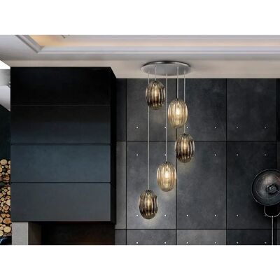 Lámpara colgante LED moderna Ovila con 5 luces - Colgante Lámpara colgante LED moderna Ovila con 5 luces - Colgante