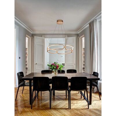 Lámpara colgante LED regulable en rosa oro - Estilo moderno Lámpara colgante LED regulable en rosa oro - Estilo moderno