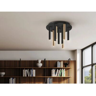 Schuller Varas Lámpara de techo regulable - Lámpara, 9 LED, Oro/Negro Schuller Varas Lámpara de techo regulable - Lámpara, 9 LED, Oro/Negro