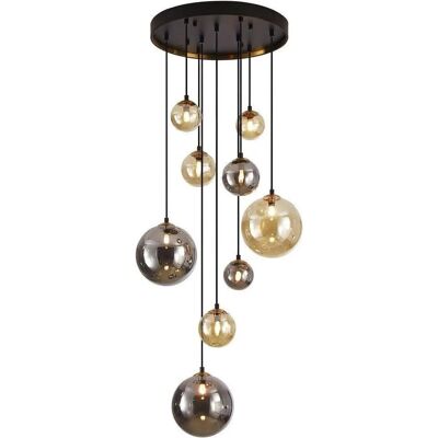 Schuller Dark 9 Light Cluster Pendant Ceiling Light - Ceiling Light Schuller Dark 9 Light Cluster Pendant Ceiling Light - Ceiling Light