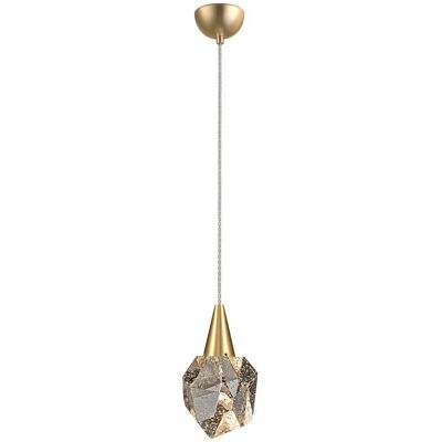Lámpara colgante Aquaria - 450lm ajustable - Oro y Cristal Lámpara colgante Aquaria - 450lm ajustable - Oro y Cristal