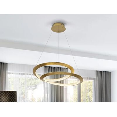 Lámpara colgante LED Eternity de Schuller - Dimmable, Dorado, 3000K Lámpara colgante LED Eternity de Schuller - Dimmable, Dorado, 3000K