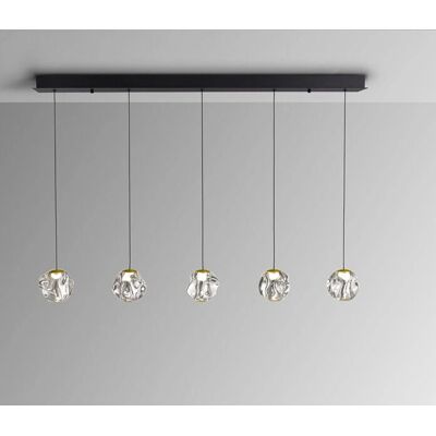Schuller - Zaria 5L - negro/dorado/transparente - 5 luces - ceiling lamp Schuller - Zaria 5L - negro/dorado/transparente - 5 luces - ceiling lamp
