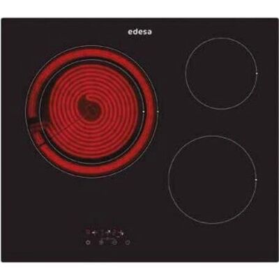Edesa EVT-6328 R Placa Vitrocerámica 3 Zonas 60cm Negra Edesa EVT-6328 R Placa Vitrocerámica 3 Zonas 60cm Negra