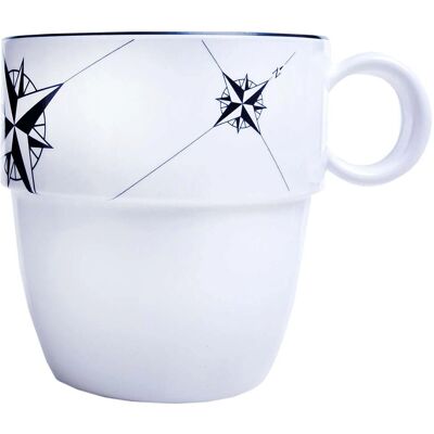 Marine Business Northwind set van 6 bekers - Blauw & Wit - Servies Marine Business Northwind set van 6 bekers - Blauw & Wit - Servies
