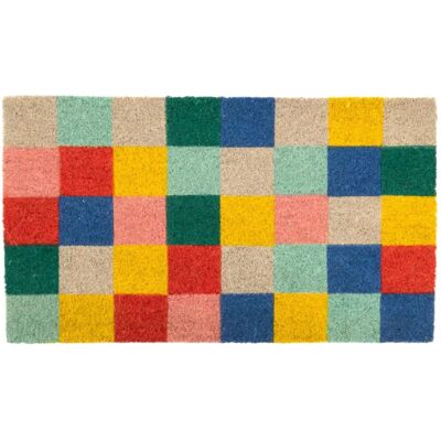 Fisura Kokos Türmatte Blumenmuster - 70x40 cm - Türmatte Fisura Kokos Türmatte Blumenmuster - 70x40 cm - Türmatte