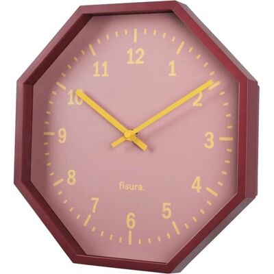 Fisura - Modern octagonal wall clock - 30cm Fisura - Modern octagonal wall clock - 30cm