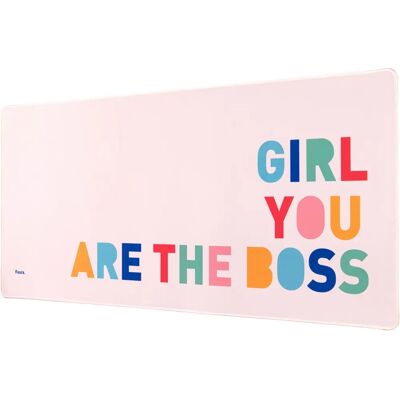 FISURA Tapis de Souris XXL Rose - Girl You Are The Boss - Gaming & Bureau FISURA Tapis de Souris XXL Rose - Girl You Are The Boss - Gaming & Bureau