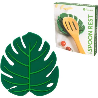 FISURA Support à Cuillères en Silicone Feuille de Monstera - Publicité FISURA Support à Cuillères en Silicone Feuille de Monstera - Publicité