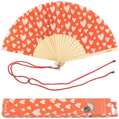 FISURA Handventilator Rot Rosa - Hand Fan FISURA Handventilator Rot Rosa - Hand Fan