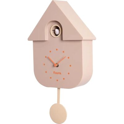 Reloj de pared FISURA - Beige con dial naranja - Decoración original Reloj de pared FISURA - Beige con dial naranja - Decoración original