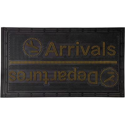 Tapis d'accueil en noix de coco Arrivals - 70x40cm - Peint à la main Tapis d'accueil en noix de coco Arrivals - 70x40cm - Peint à la main