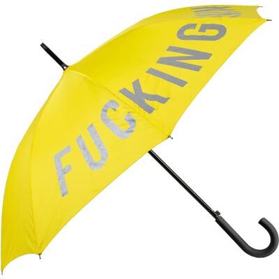 Parapluie Jaune Anti-Vent Fucking Rain Automatique - 106cm Parapluie Jaune Anti-Vent Fucking Rain Automatique - 106cm