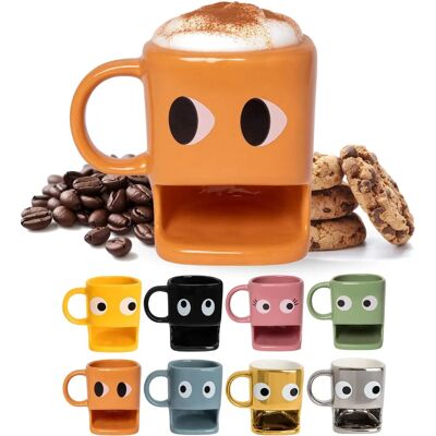 Mug en céramique FISURA avec slot pour biscuits - Cadeau pour amateurs de cookies - Publicité Mug en céramique FISURA avec slot pour biscuits - Cadeau pour amateurs de cookies - Publicité
