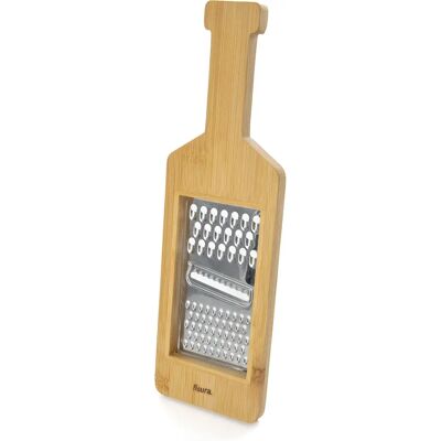 Râpe en acier inoxydable et bois en forme de bouteille - 3 en 1 Gourmet Râpe en acier inoxydable et bois en forme de bouteille - 3 en 1 Gourmet