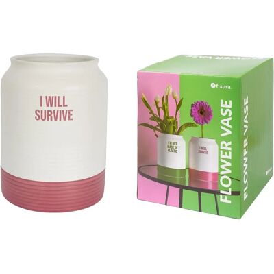 FISURA Keramikvase Survive - Modernes Dekor Geschenk FISURA Keramikvase Survive - Modernes Dekor Geschenk