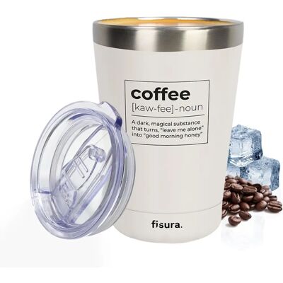 Fisura Vaso Termo Coffee Blanco - Gobelet isotherme, Blanc, Café - Vaso thermique Fisura Vaso Termo Coffee Blanco - Gobelet isotherme, Blanc, Café - Vaso thermique